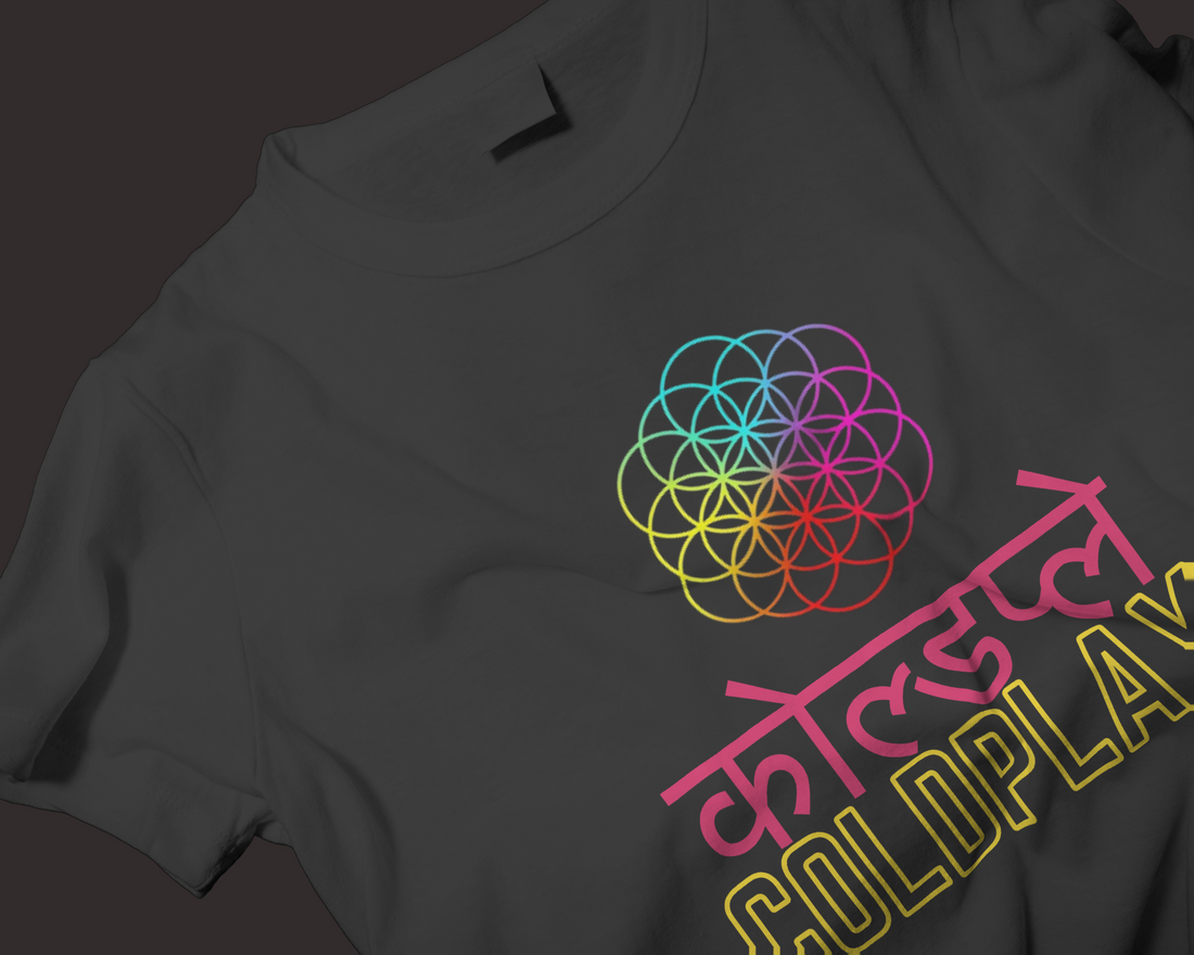 Coldplay - Hindi Half Sleeves T-shirt [Unisex]